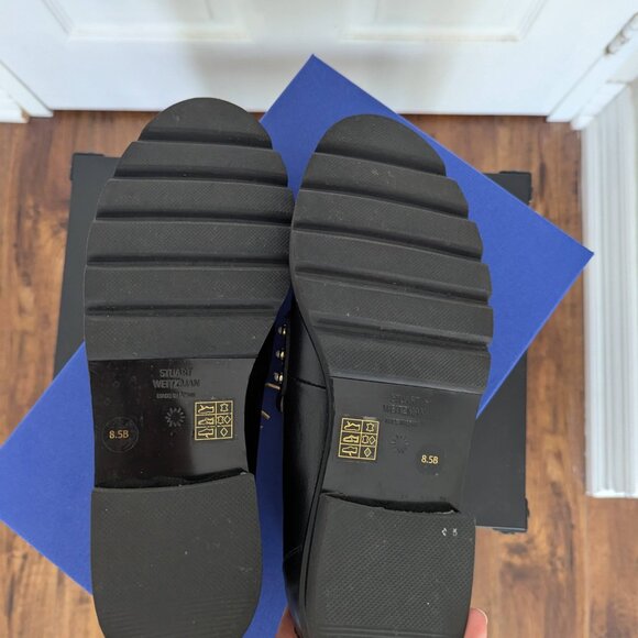 Stuart Weitzman loafers size 8.5 in black - Picture 7 of 13